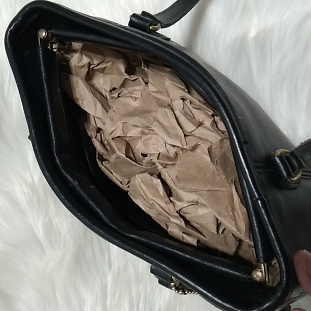 (#1) RARE! Coach Vtg Framed Leather Pouch Hinged Frame Closure - Picture 8 of 15